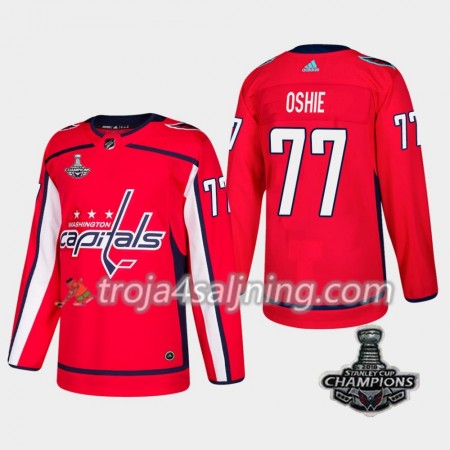 Washington Capitals tröja T.J. Oshie 77 2018 Stanley Cup Champions Adidas Röd Authentic - NHL Tröjor Herr Washington Capitals tröja T.J. Oshie 77 2018 Stanley Cup Champions Adidas Röd Authentic - NHL Tröjor Herr